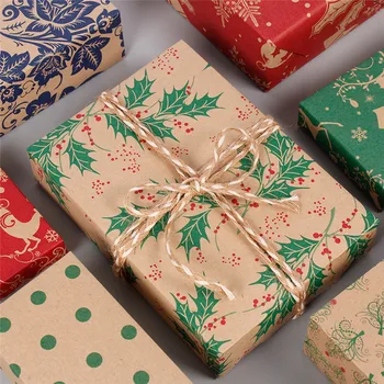 50*70 cm Božični Okraski za Dom Elk Drevo Ovojni Papir Božič Poroko Zelena Dekoracija Darilni Embalaži Novo Leto 2021