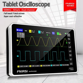 FNIRSI 1013D Digitalni Tablet Oscilloscope Dual Channel 100M pasovne širine, 1GS Vzorčenja Mini razširljiv odprtokoden-NAS Plug