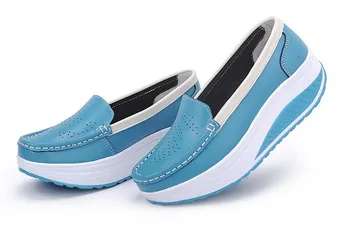 2020 Novo Poletje pravega usnja ženske čevlje medicinska sestra swing čevlji dela enotnega čevlji klini platforma čevlji velikost 35-40