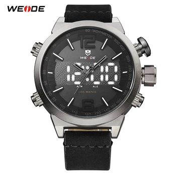 WEIDE Watch Moških Digitalne Več Time Zone Alarm Vojaške Straže Kronograf Auto Datum LED Zaslon Quartz uro Relogio Masculino