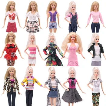 Lutka Obleko Barbiees Prikrivanje T-Shirt Šolsko Uniformo, Ki Je Primerna Za Cocktail Vsakodnevno Casual Oblačila, Dodatki Za Oblačila Barbies