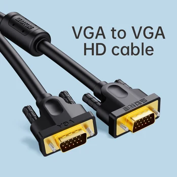 VGA VGA Kabel Moški Moški Moški Ženski 1080P Več Ščitom Črno za Prenosni računalnik, Projektor Priključite na Zaslon Displayer