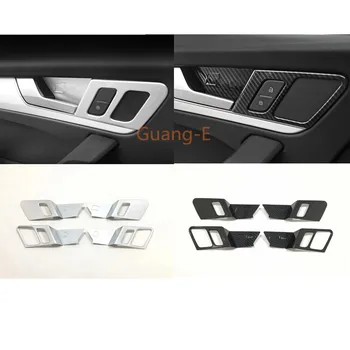 Za Audi Q5 2018 2019 2020 2021 Avto Styling Kritje Palico Trim ABS Chrome Vrata Notranji Zgrajena Ročaj Skledo Okvir Svetilke 4pcs Opremo