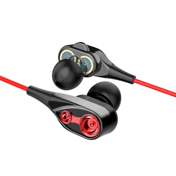Dvojno tuljavo žične slušalke visoke kakovosti zvočnik slušalke za v uho