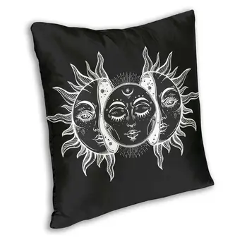 Vintage Sonce In Luna Sončev Mrk Pillowcover Doma Dekor Boho Mandala Blazine Pokrov Vrgel Blazino za Kavč dvostranski Tisk