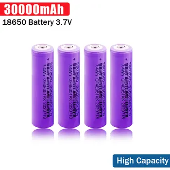 30000mAh 18650 Baterija Akumulatorska Baterija 3,7 V 18650 Li-ionska Akumulatorska Baterija Za Svetilko, Baklo Baterija Visoke Zmogljivosti