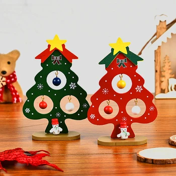 Mini Lesa Christmas Tree Okraski Darilo Srčkan Domače Namizje Urad Dekor Stranka DIY Darilo Visoke Kakovosti