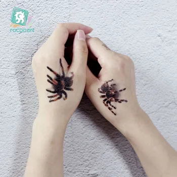 Rocooart 3D Scorpion Tattoo Nalepke Pajek Začasni Tattoo Halloween Šala Ponaredek Tatoo Body Art Tatuajes Za Ličila Stranka Taty