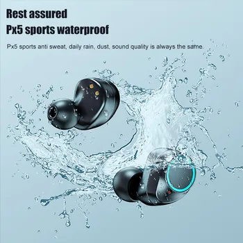 TWS brezžične bluetooth slušalke 5.0 slušalka brezžične slušalke 3500mAh polnjenje polje 9D stereo šport gaming slušalke z mikrofonom