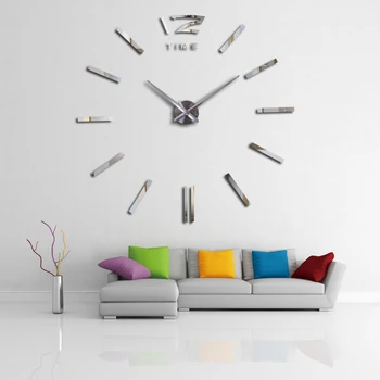 Prodaja stenske ure watch ure 3d diy akril ogledalo nalepke za dnevno Sobo, Kremen Iglo Evropi moda sodobne nalepke watch