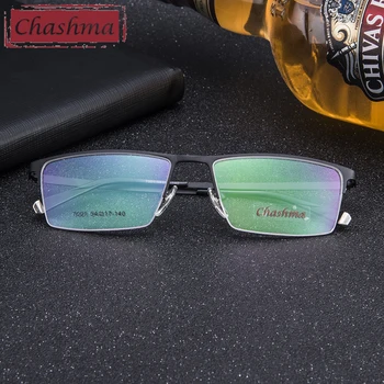 Chashma blagovne Znamke Moških Titana Optična Očala Moda Gospodje Pol Rimmed Recept Očala za Moške Okvirji