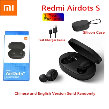 Redmi Airdots 2 Xiaomi Airdots S Prostoročno Čepkov za Zmanjšanje Hrupa TWS Brezžične Bluetooth Slušalke Audifonos Bluetooth Slušalke