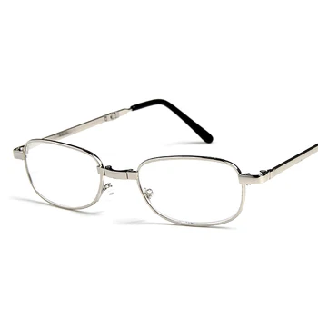 Prenosna Zložljiva Obravnavi Očala Ovalne Kovinski Okvir Presbyopic Povečevalna Stekla Za Očala, Z Torbico Za Starega Človeka, Ženske