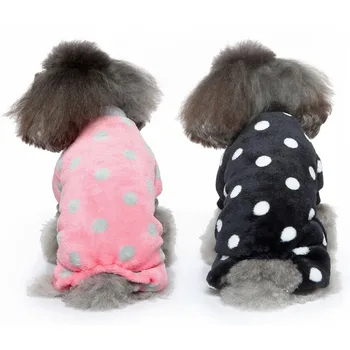 Mehko Toplo Ljubljenčka Psa Jumpsuits Oblačila Za Pse, Pižame Runo Srčkan Vzorec Za Hišne Živali Oblačila Za Pse Plašč Chihuahua Yorkshire Jakna