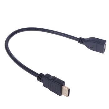 Vroče prodaje 1Pc 15 cm/30 cm HDMI je združljiv Moški-Ženska Podaljšek Kabla HDMI je združljiv Zaščitnik Podaljšek Kabel