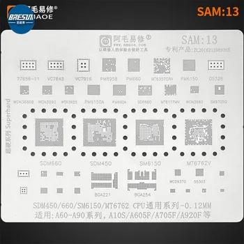 Amaoe SAM13 Visoke kakovosti BGA Čipa Reballing Matrica Kompleti Komplet Spojke za Android SAM13 Tin Sajenje Neto A60-A90 Serije