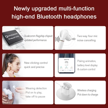 Haylou T19 Brezžično Polnjenje TWS+ Bluetooth Slušalke ,Smart šumov, APTX Infrardeči Senzor na Dotik Brezžične Slušalke