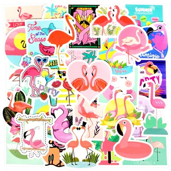 50 KOS Flamingov Nalepke Sanje Živali Cute Anime Risanke Nalepke Igrače za Otroke Darilo DIY Laptop Kolo Pisalne potrebščine in Steklenico Vode