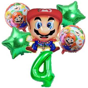 6pcs Super Mario Baloni za Otroke rojstni dan dekoracijo nastavite Mario Luigi Bros Mylar Igra Temo Otroci Igrače Stranka Dobave