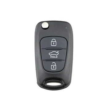 3 Gumbi, Avto Ključ Fob Primeru Lupini Auto Zaščitna Primeru Zamenjave Flip Zložljiva Daljinskega Zajema, Primerni za Hyundai Kia Avtomobili Vozila