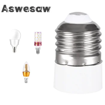 Aswesaw E27, da E14 okova Pretvornik E14 Lučka Socket Adapter Lučka Znanja Ognjevarne Material Vijak Usta Lučka Vtičnico Menjalec