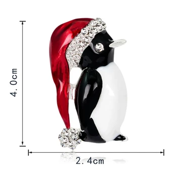 1pc Božični Okrasek, Okrasni Obeski Okraski Živali Pingvin Broška Božič Broška Božično Darilo