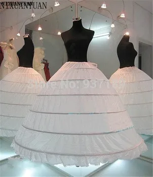 NIXUANYUAN 2021 VROČE prodajo 6 Hoop Petticoat Underskirt Za Žogo Obleke Poročno Obleko, Perilo Crinoline Poročni Dodatki