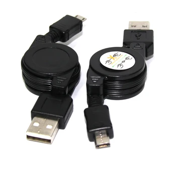 črna 5pcs Micro USB na USB Zložljive Sinhronizacijo Podatkov Kabel Polnilnika -15