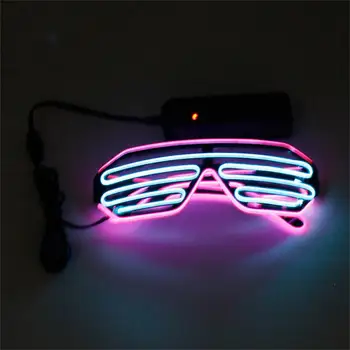 Standardni Slog 2-Barvni EL Flash Očala DJ Svetla Očala Žice LED Luči, ki se Sveti Rave Kostum Stranka Žaluzije Očala Vzdušje Rekviziti