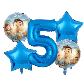 5pcs Disney Luca Temo Z 32inch Število Balon Komplet Rojstni dan Dekoracijo Igrača za Baby Tuš Stranka Dobave Doma Dekor