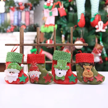 Božič Nogavice, Nogavica Božiček Božična Drevesa Okraski Visi Darilo Imetniki Božični Okraski za Dom, Otroke Candy Bag