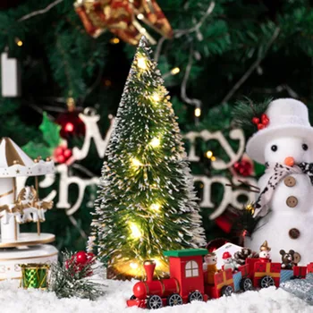 Mini Namizni Svetlobna Simulacije Xmas Tree z LED Svetilke Obrti Dekor za Novo Leto, Božič, Poročno Darilo za Otroke