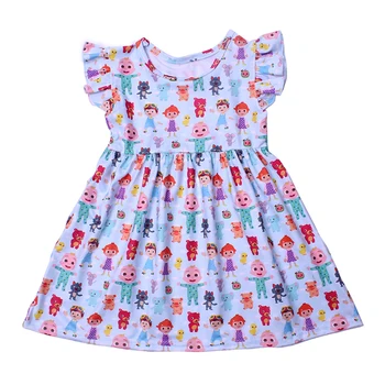 2021 Novo Toddlers Stranka Obleko za Rojstni dan Oblačila Baby Dekleta Boutique Obleko A-ling Lepe Modi Obleke Wholesales