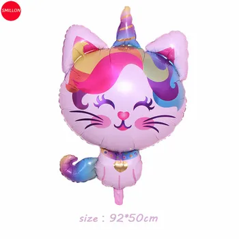 1 Kos Novega enotnega rog mačka aluminija film, balonom, rojstni dan okraski otroci baloon otroci soba dekoracijo balon na helij