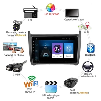 Avto Radio, GPS Navigacija Multimedia Player Za VW Volkswagen POLO Limuzina 2008 2009-2020 2Din Android 10 Stereo glavne enote Video