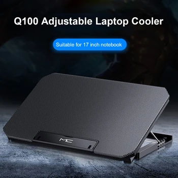 Q100 Gaming Laptop Cooling Pad z 2 Turbo Ventilatorji 4-Ravni Kota Nastavljiv Prenosni Hladilnik Stojalo Držalo Odcepa za 17-palčni Prenosnik