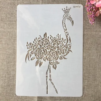 A4 29x21cm Cvet Flamingo Kraljica DIY Layering Matrice Slikarstvo Album Kolorit Reliefi Album Dekorativni Predlogo