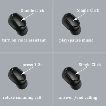 Original Xiaomi Redmi AirDots 2 TWS Bluetooth Slušalke za Zmanjševanje Hrupa z Mic AI Nadzor AirDots 2 Brezžične Slušalke Slušalke