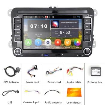 LeeKooLuu 2 Din avtoradio GPS Navigacija Za VW/Golf 5 6/Polo/Tiguan/Passat b7 b6/Seat leon/Skoda Android Avto Multimedijski predvajalnik