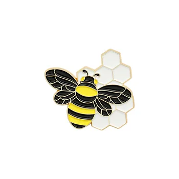 Ljubek mali wasp pismo pin mini Risanka čebel zlitine broška oblačila dekoracijo Vrečko dekoracijo značko Darilo za prijatelje