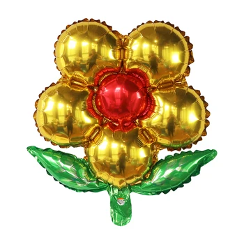 5pcs 50*45 cm Pet Listov, Cvetov Arch Napihljivi Zračni Globos Cvet Oblikovan Folija Baloni Zveze Soba Rojstni Dekoracijo