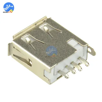 10PCS USB 2.0 Tip-Plug-in 4-pin Ženski Adapter za Priključek jack Plastični Pokrov