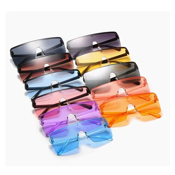 2021 Modno Razkošje Kvadratnih PC Okvir sončna Očala Ženske Trendy Gradient Prevelik Oblikovalec blagovne Znamke sončna Očala UV400