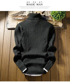 2021 novo jeseni in pozimi počil moške turtleneck pulover plima moški pulover twist