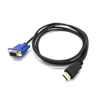 HDMI-združljiv z VGA HD Pretvornik Kabel, Audio Kabel D-SUB Moški Video Kabel Vodila za HDTV PC Računalnik, Monitor Za TV